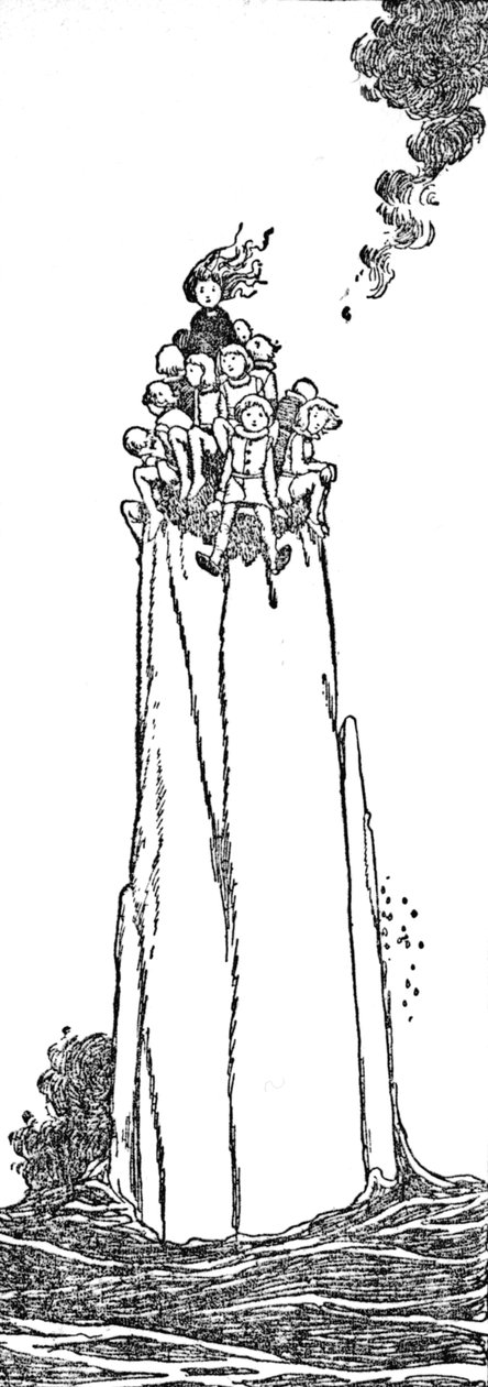 Det var bare plass til henne og dem, c1930 av William Heath Robinson