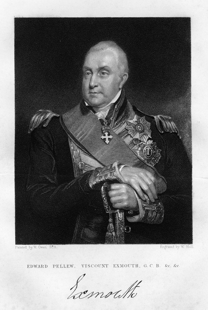 Admiral Edward Pellew 1757-1833, 1. Viscount Exmouth, 1837. av W. Holl