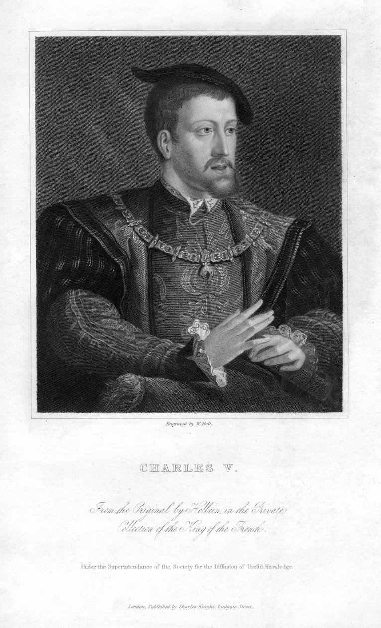 Charles V, den hellige romerske keiser, 1800-tallet. av W. Holl