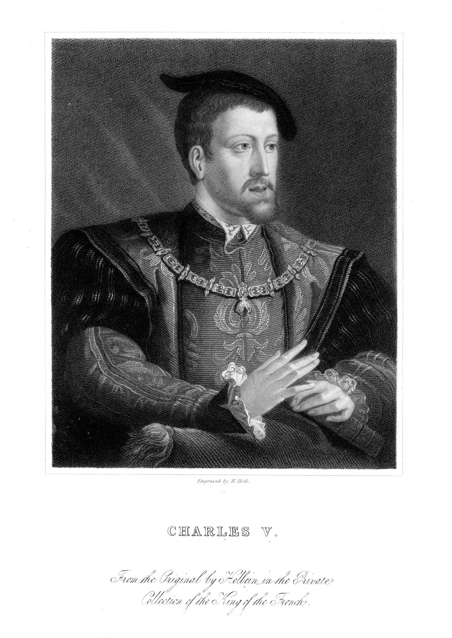 Charles V, konge av Spania og den hellige romerske keiseren. av W. Holl