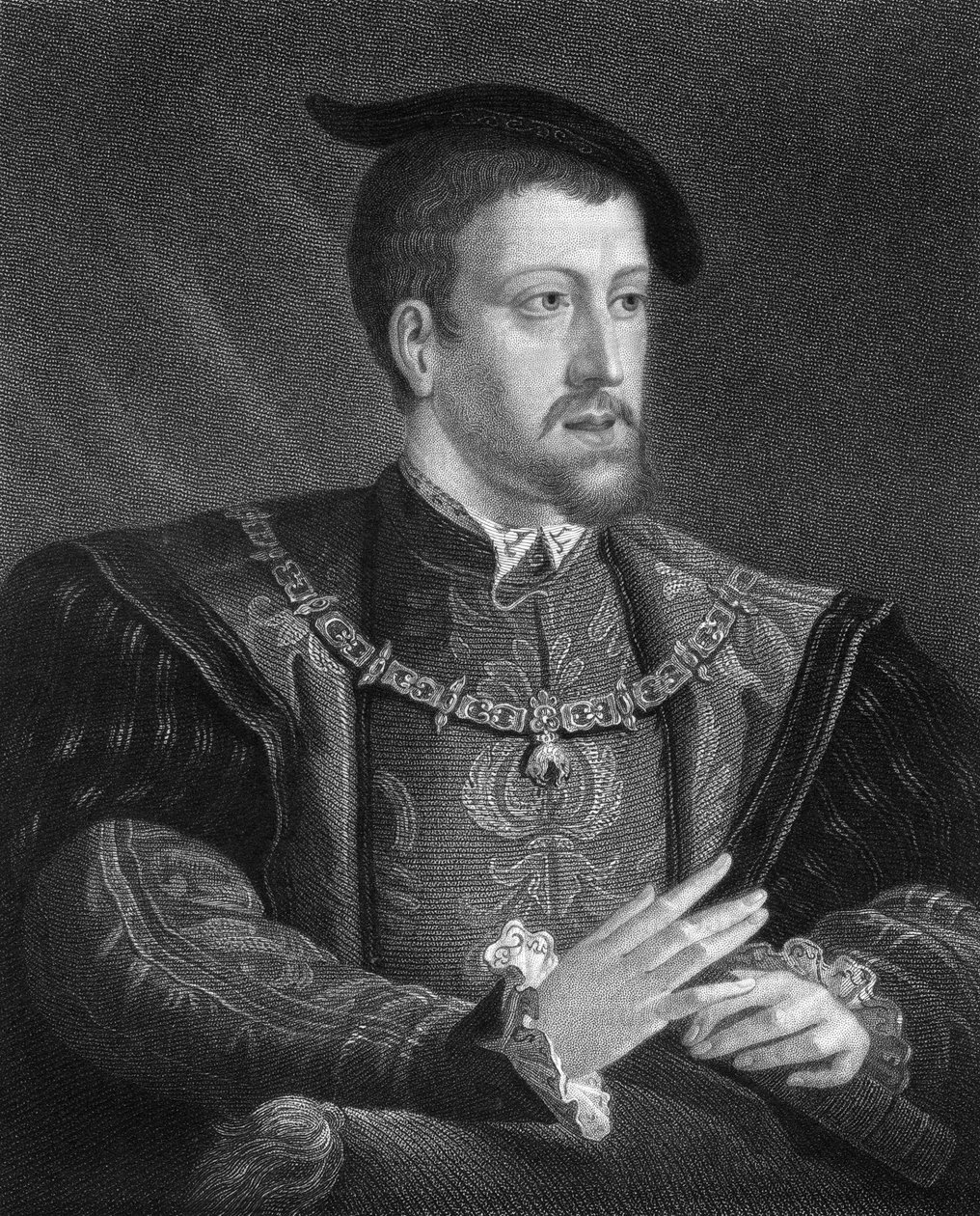 Charles V, konge av Spania og den hellige romerske keiseren, 1836. av W. Holl
