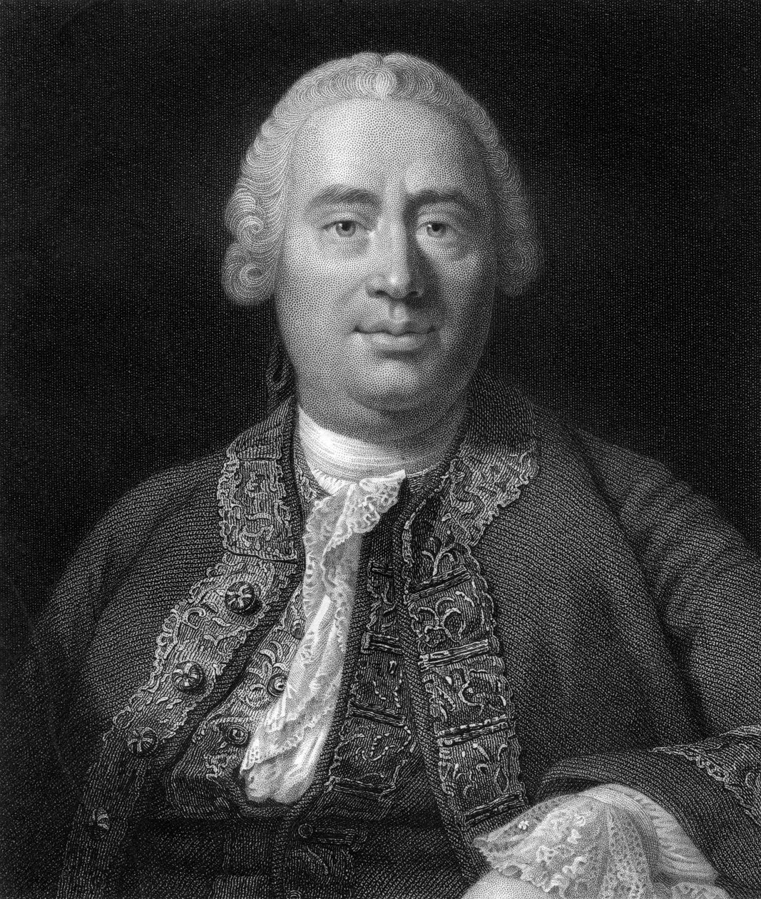David Hume , skotsk filosof, økonom og historiker fra 1800-tallet, 1845 av W. Holl