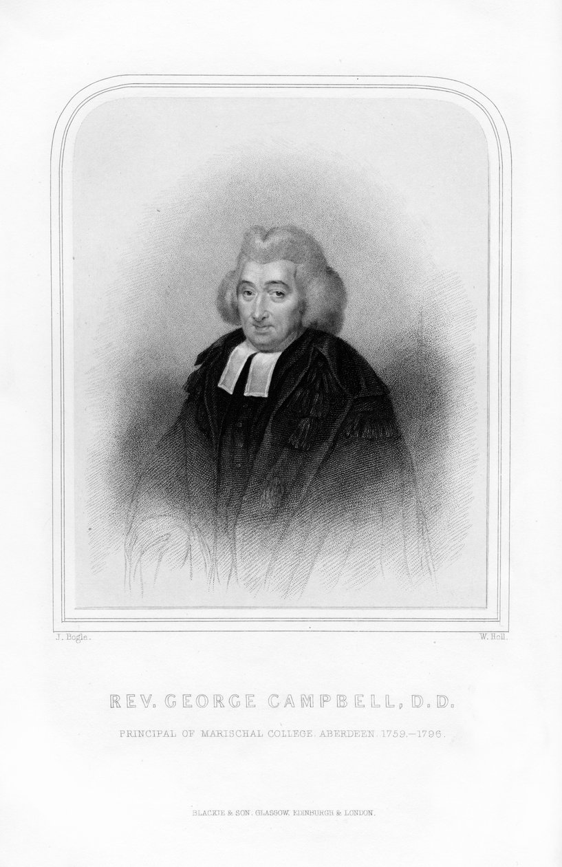 George Campbell, skotsk opplysningsfilosof, 1870. av W. Holl