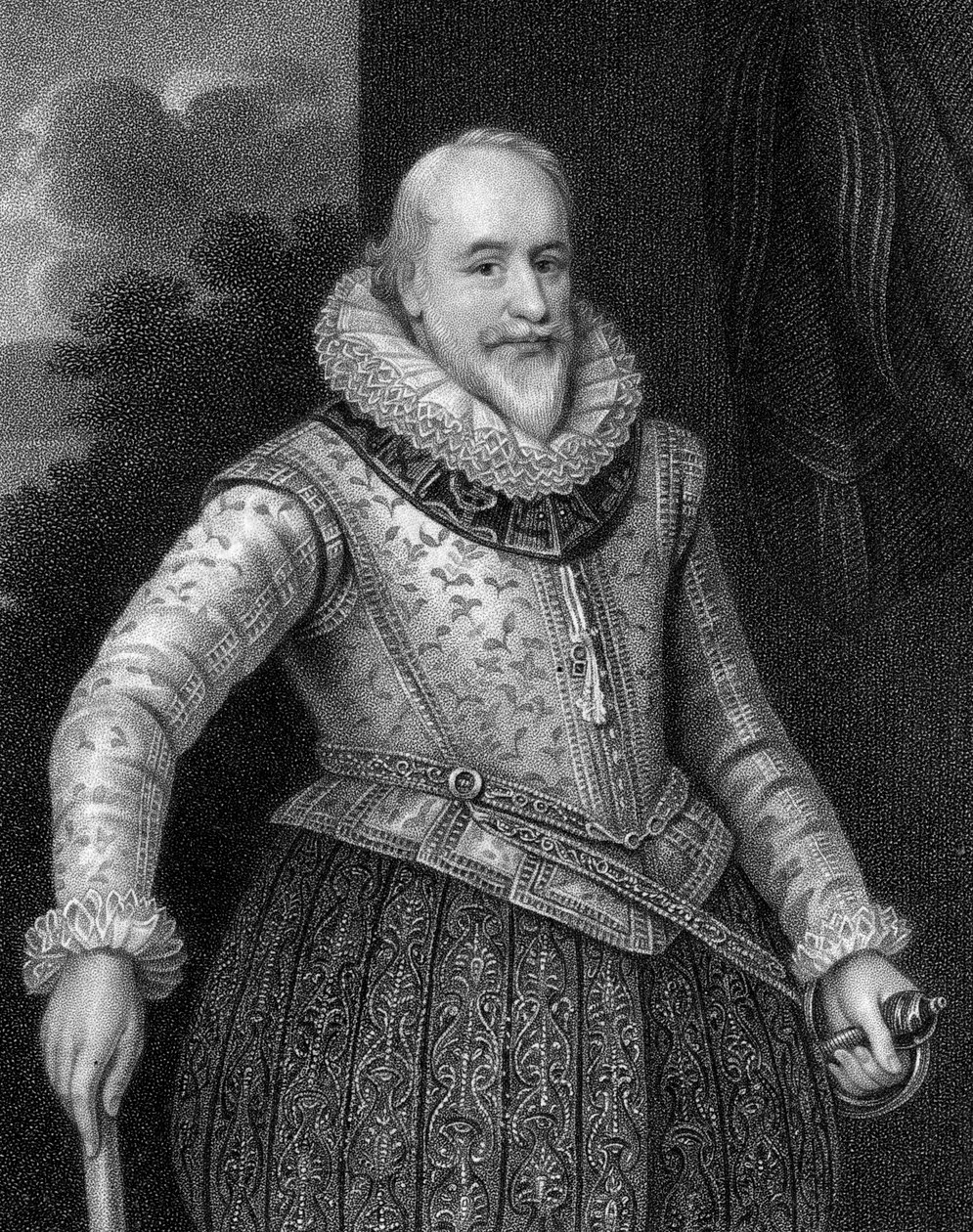 George Carew, 1. jarl av Totnes 1555-1629, 1824. av W. Holl