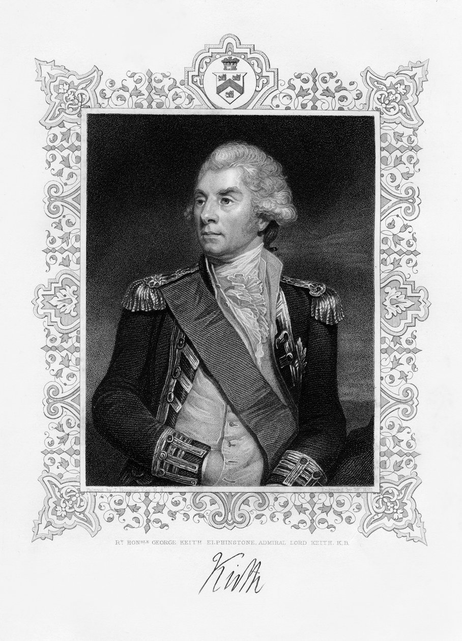 George Keith Elphinstone, 1. Viscount Keith, britisk admiral, 1800-tallet. av W. Holl