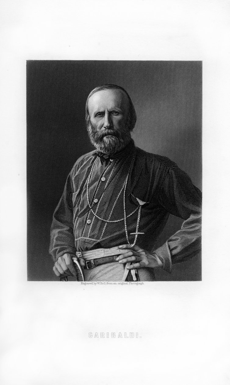 Giuseppe Garibaldi, italiensk patriot og soldat fra Risorgimento, 1893. av W. Holl