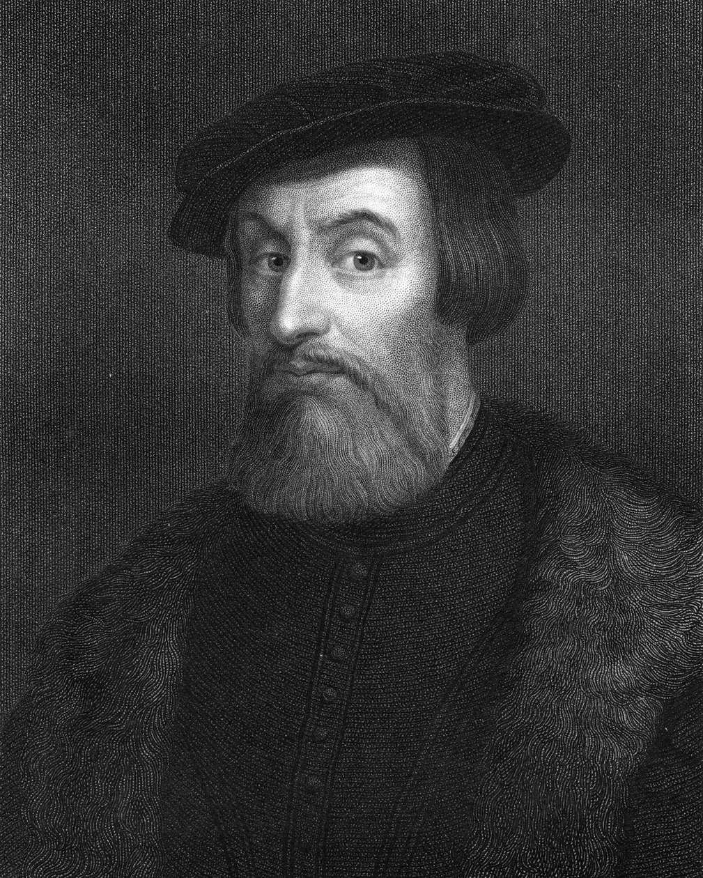 Hernan Cortes, spansk conquistador fra 1500-tallet, 1836. av W. Holl