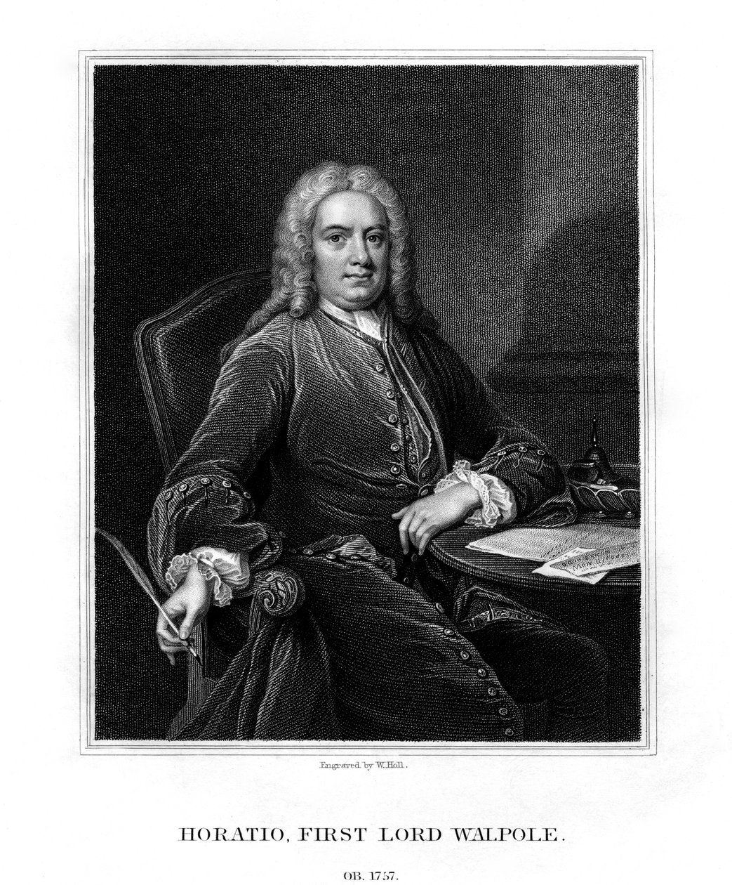 Horatio Walpole, 1. baron Walpole av Wolterton, engelsk diplomat og politiker, 1831. av W. Holl