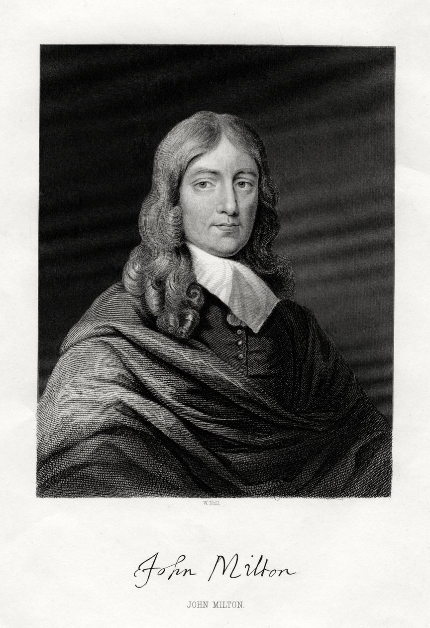 John Milton , engelsk poet, 1800-tallet av W. Holl