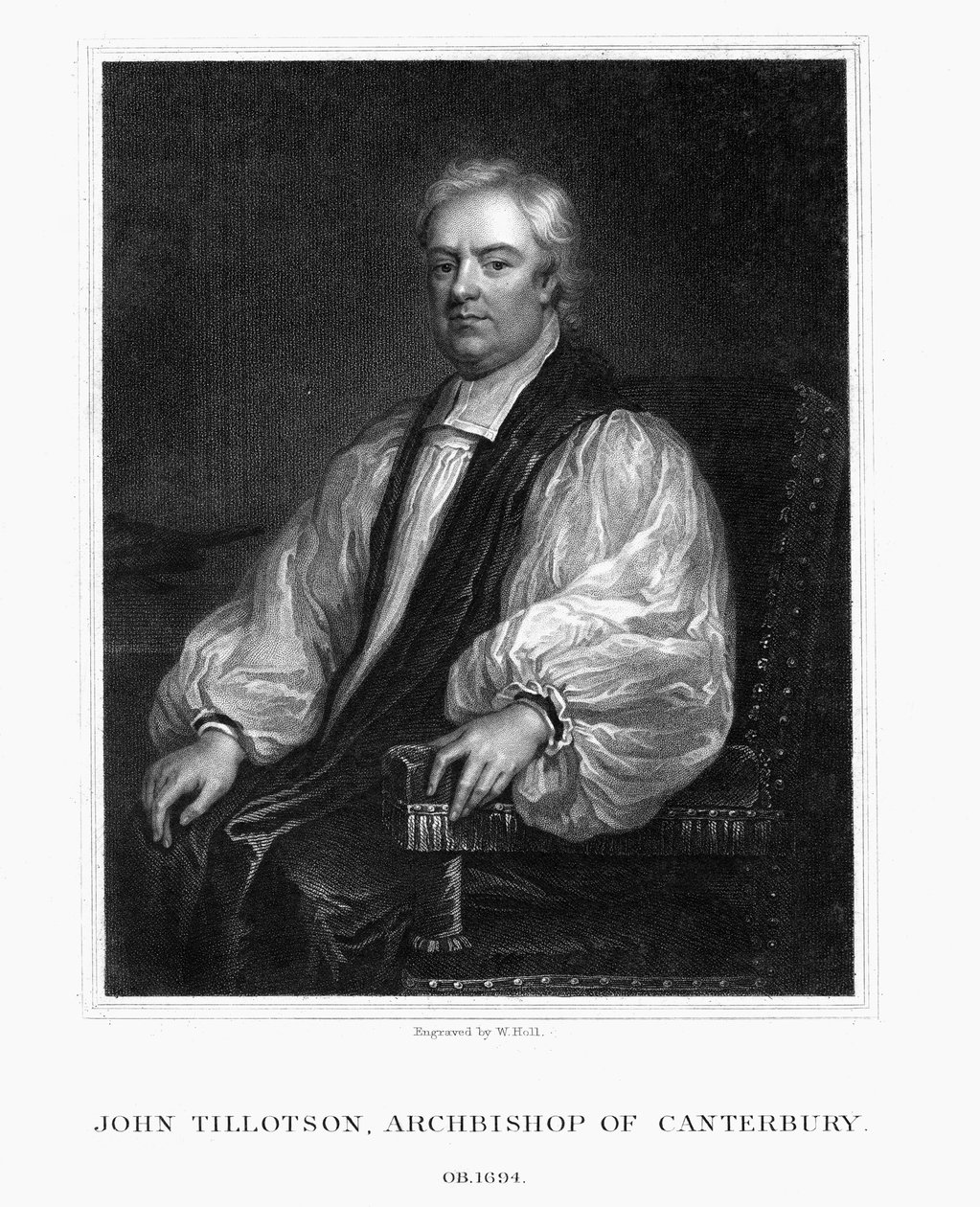 John Tillotson, erkebiskop av Canterbury, 1832. av W. Holl