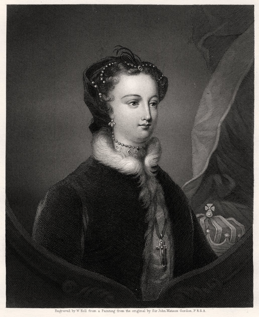 Mary Stuart, dronningen av skottene, 1800-tallet av W. Holl