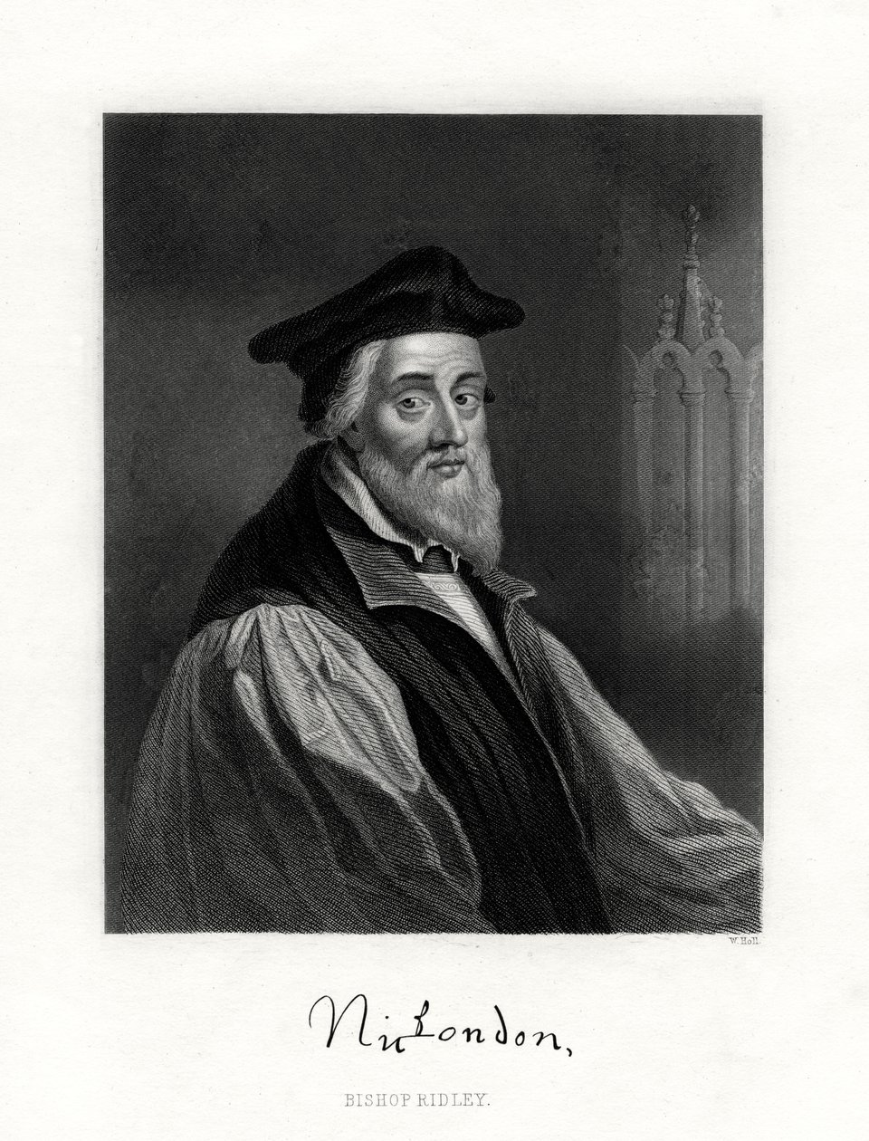 Nicholas Ridley, død 16. oktober 1555, engelsk prest, 1800-tallet av W. Holl