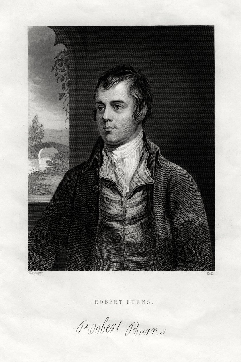 Robert Burns , skotsk poet, 1800-tallet av W. Holl