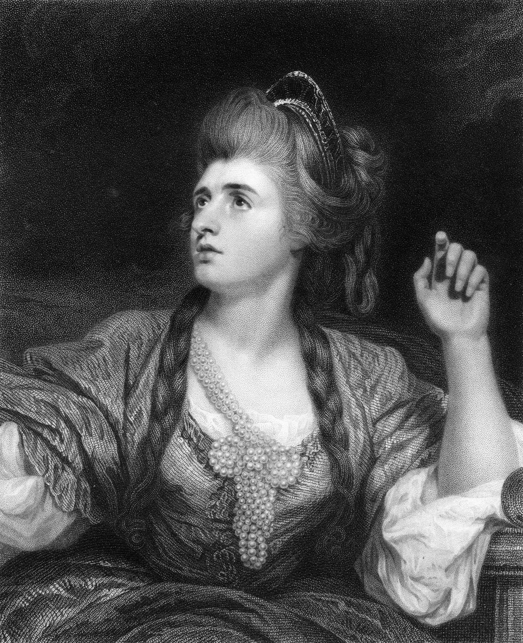 Sarah Siddons, engelsk tragisk skuespillerinne, 1836. av W. Holl