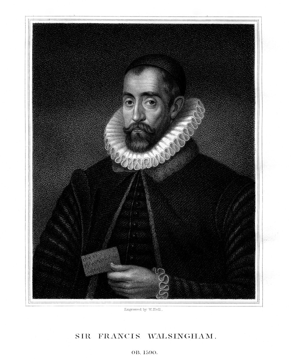 Sir Francis Walsingham, spionmester for dronning Elizabeth I, 1824. av W. Holl