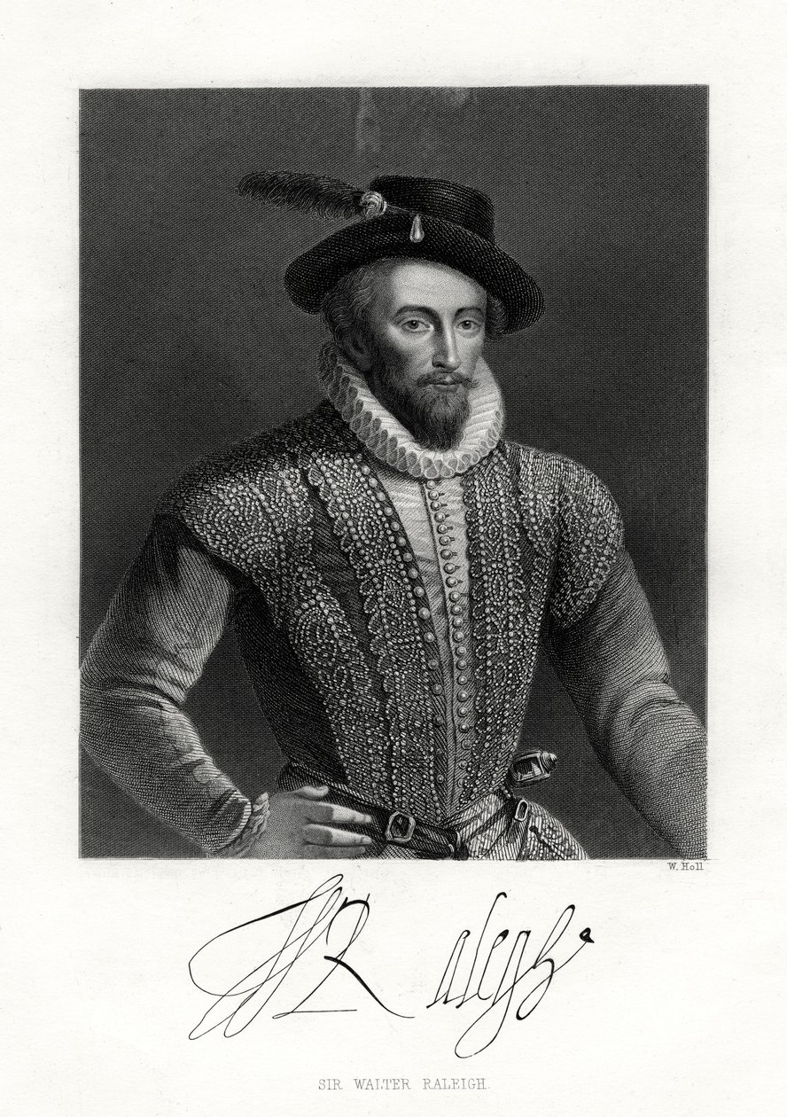 Sir Walter Raleigh, 1800-tallet av W. Holl