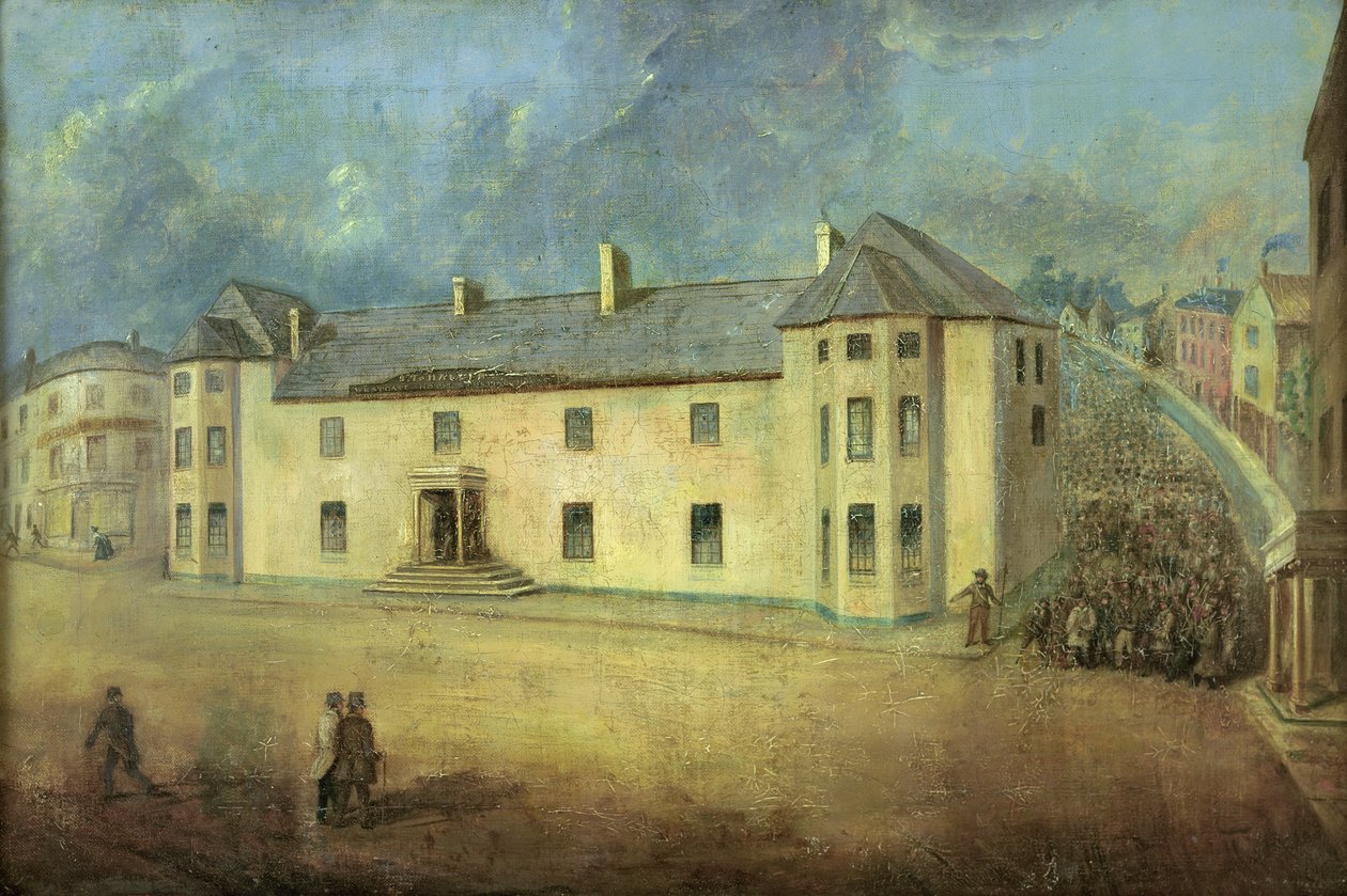 Chartister angriper Westgate Hotel, Newport 4. november 1839 av W. Howell