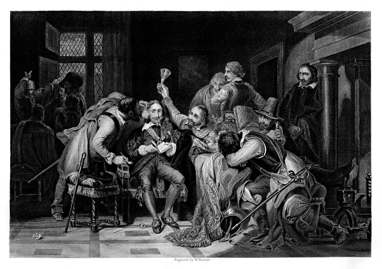 Charles I i vaktrommet, 1860 av W. Hulland