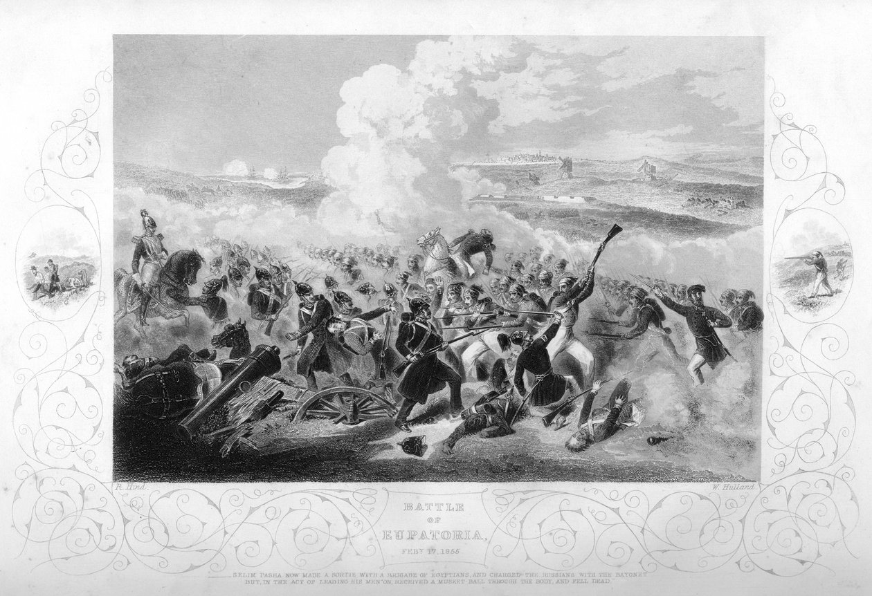 Slaget ved Eupatoria under Krim-krigen, 1855 1857. av W. Hulland