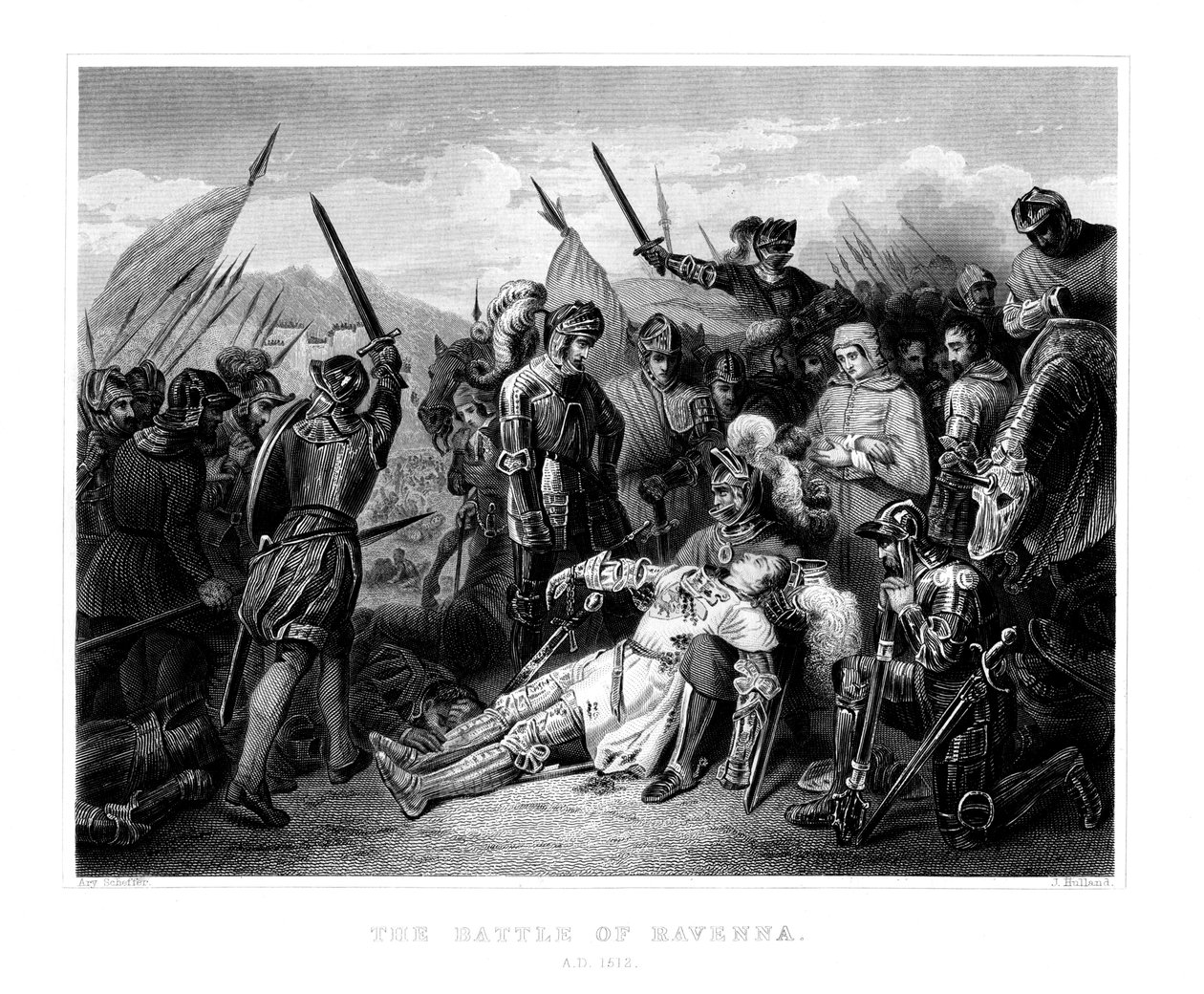 Slaget ved Ravenna, 11. april 1512, 1875 av W. Hulland