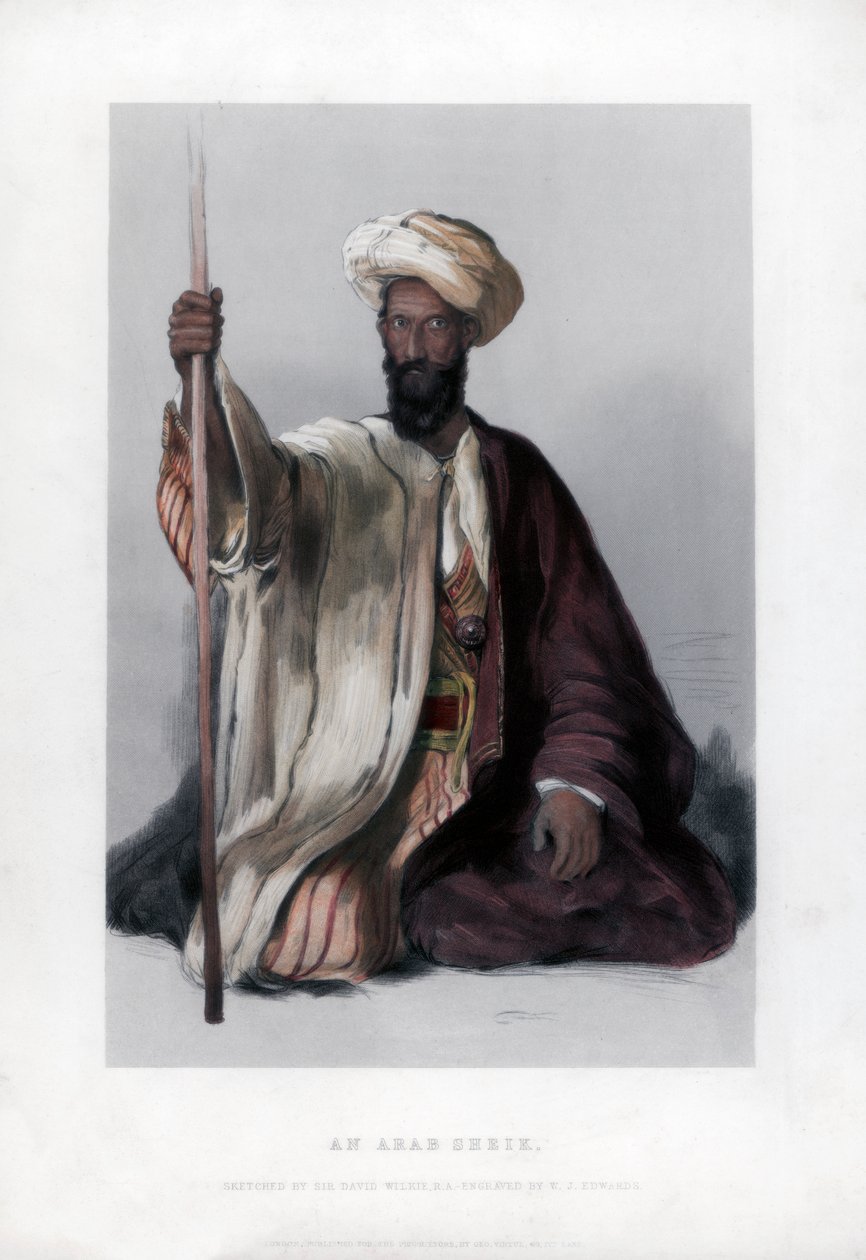 En arabisk sjeik, 1800-tallet av W. J. Edwards
