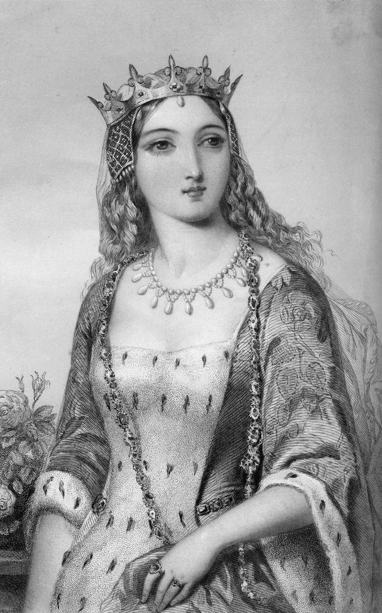 Margaret av Anjou 1430-1482, dronningkonsort av kong Henry VI, 1851. av W. J. Edwards