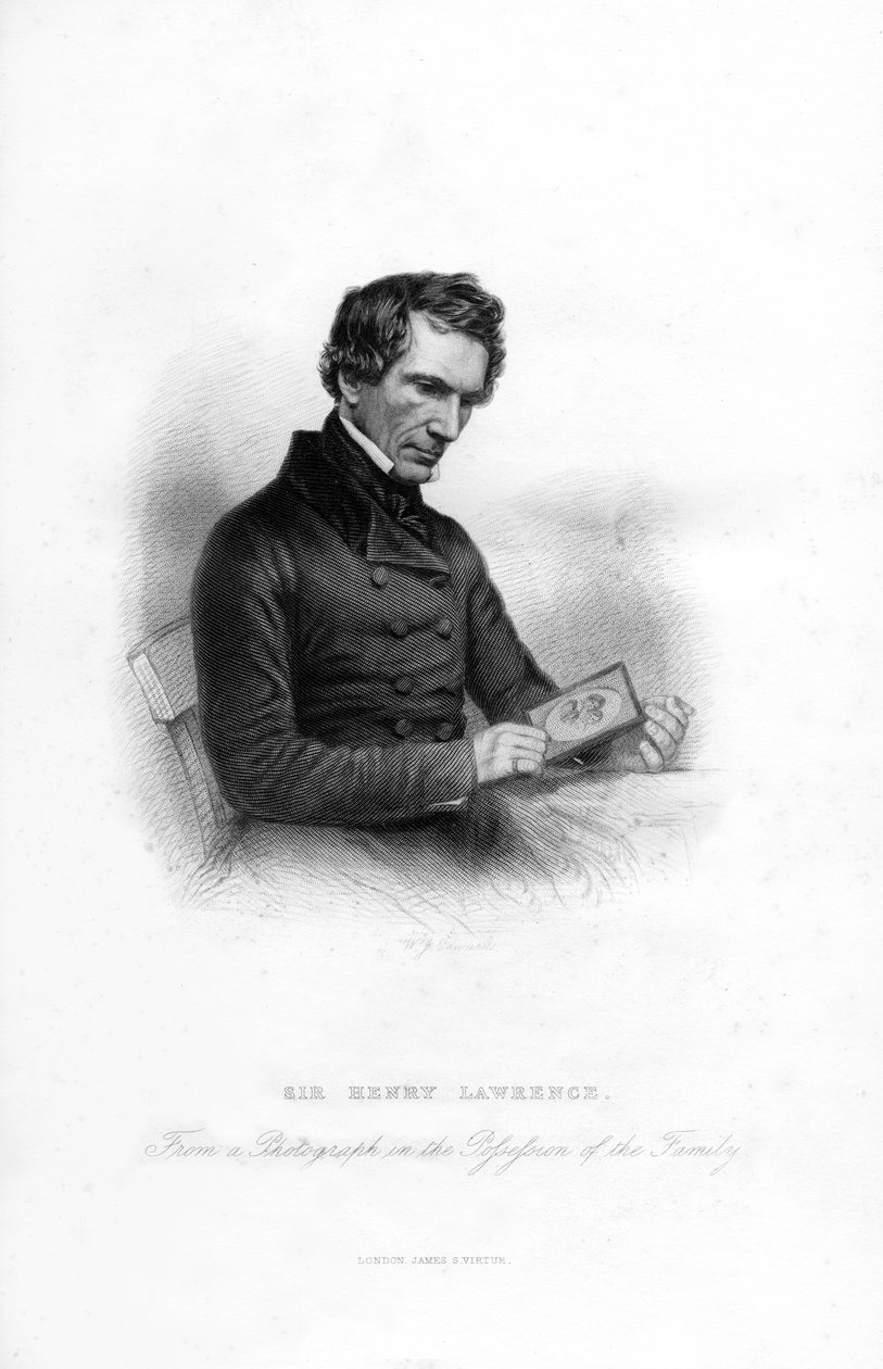 Sir Henry Montgomery Lawrence, 1806-1857, britisk soldat og statsmann i India, 1800-tallet. av W. J. Edwards