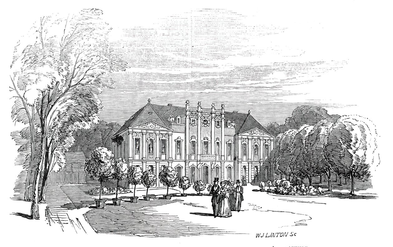 Palace of Tenneburg - fra Hans Kongelige Høyhet Prins Alberts tegning, 1845. av W. J. Linton
