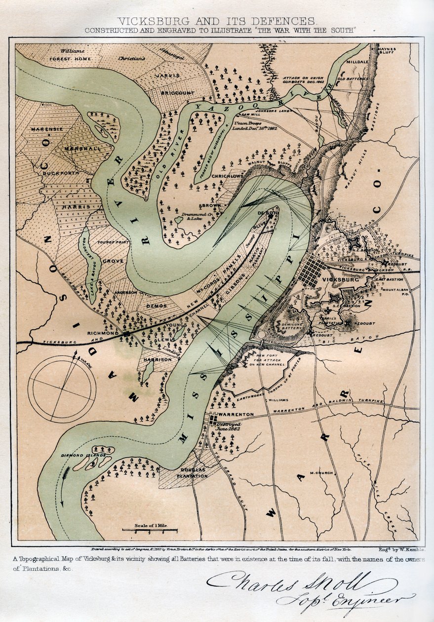 Vicksburg, Mississippi, og dets forsvar, 1862-1867. av W Kemble