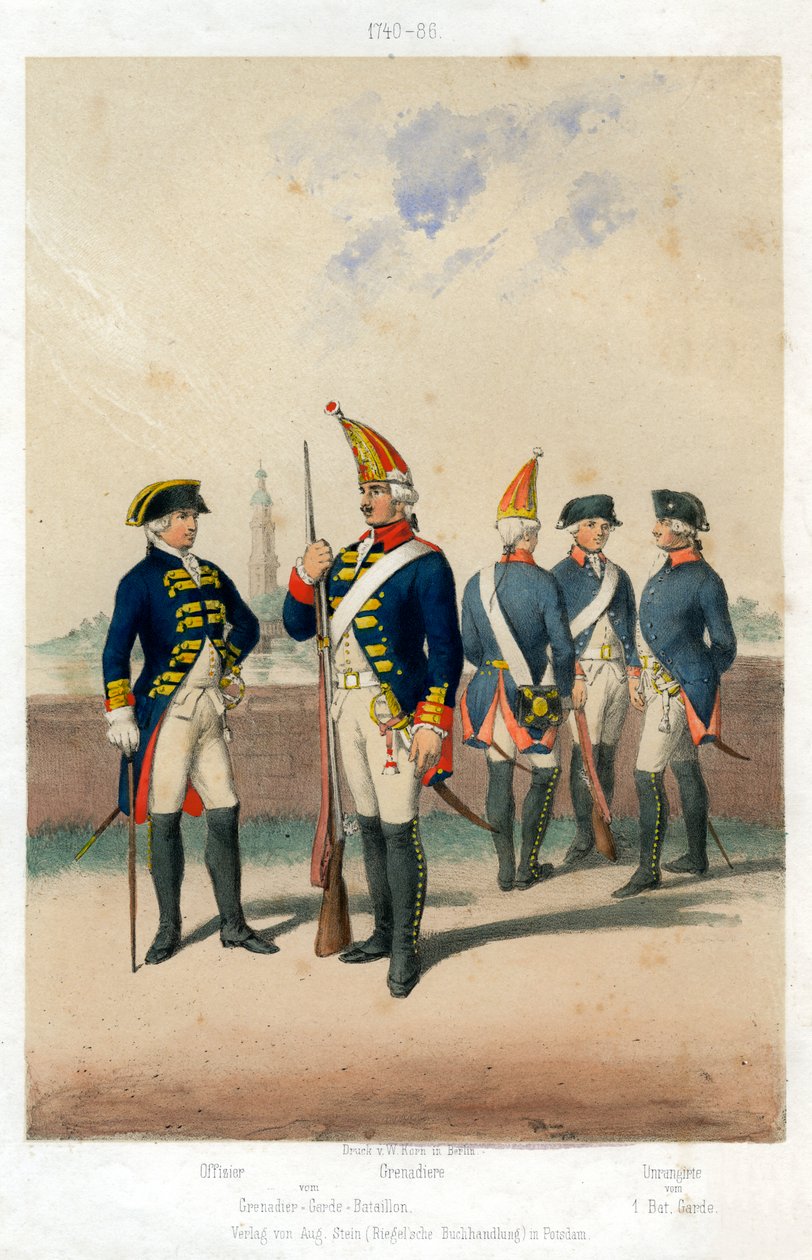 Tyske militæruniformer, 1740-1786 1800-tallet. av W Korn