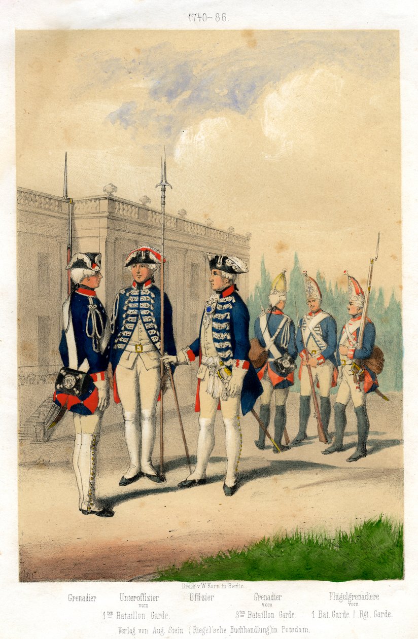 Tyske militæruniformer, 1740-1786 1800-tallet. av W Korn