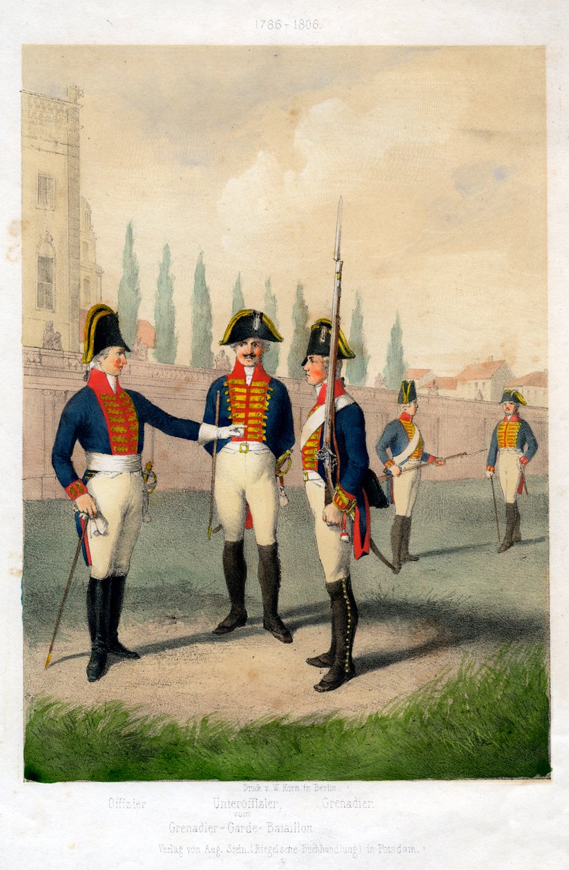 Grenadervaktbataljon, 1786-1806 1800-tallet. av W Korn