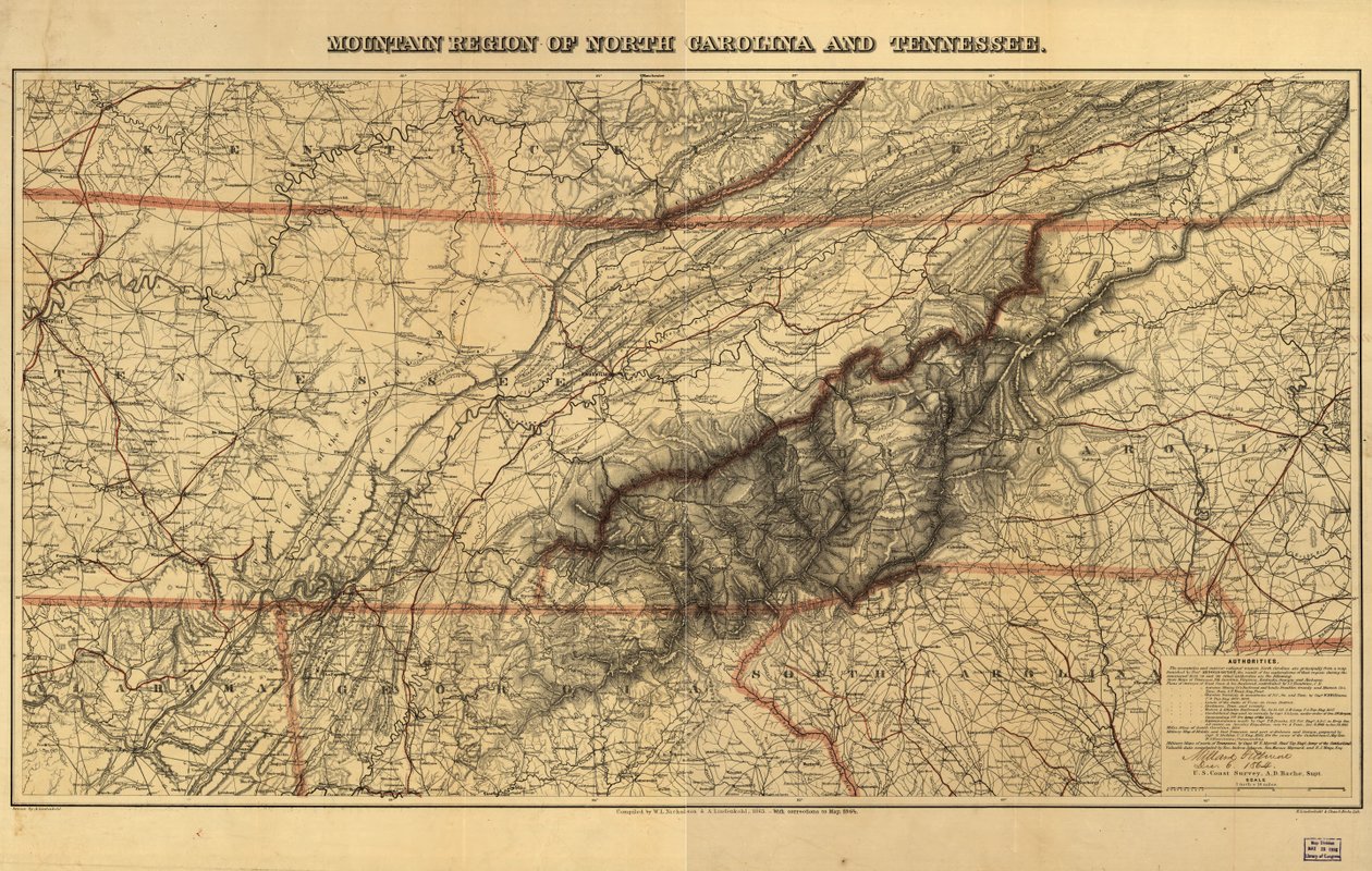 Fjellregionen i North Carolina og Tennessee. av W. L.; Lindenkohl Nickolson