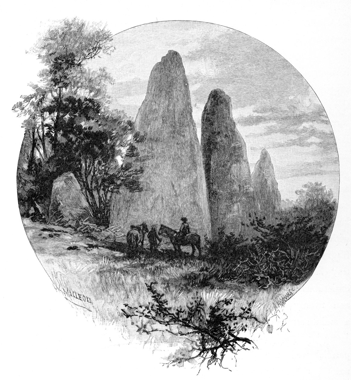 Granittsteiner, Betts leir, Mount Kosciuszko, New South Wales, Australia, 1886. av W. Macleod