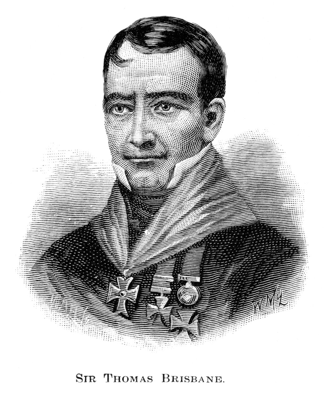 Sir Thomas Brisbane , britisk soldat, kolonialguvernør og astronom, 1886. av W. Macleod