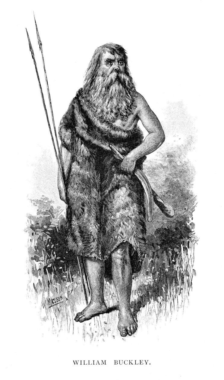 William Buckley, rømt engelsk straffedømt i Australia, 1886. av W. Macleod