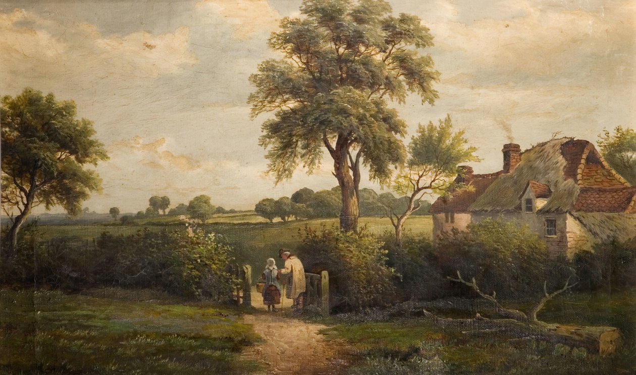 Hyttescene, Marston Green, 1870. av W P Cartwright