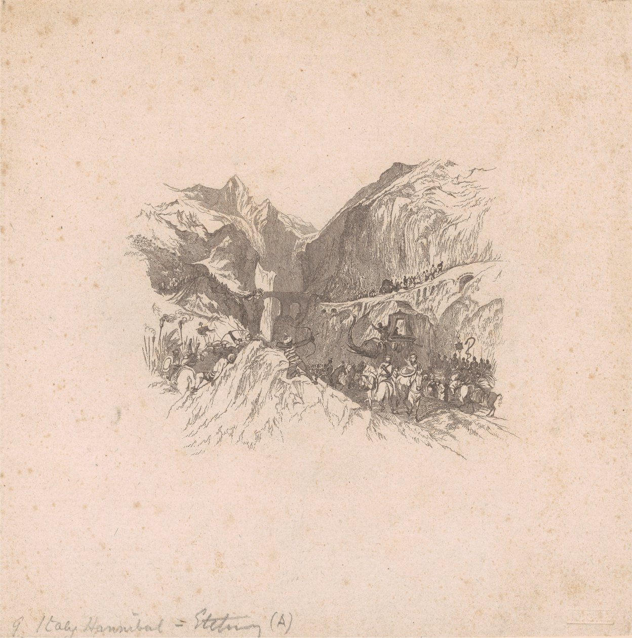 Hannibal passerer Alpene (vignetter) av W. R. Smith