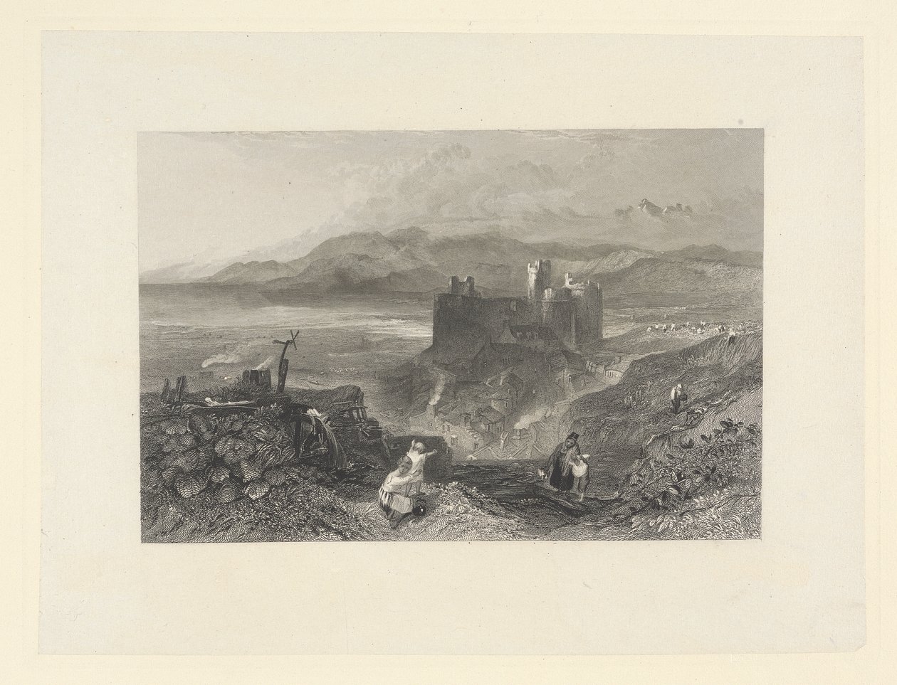 Harlech Castle, Nord-Wales av W. R. Smith