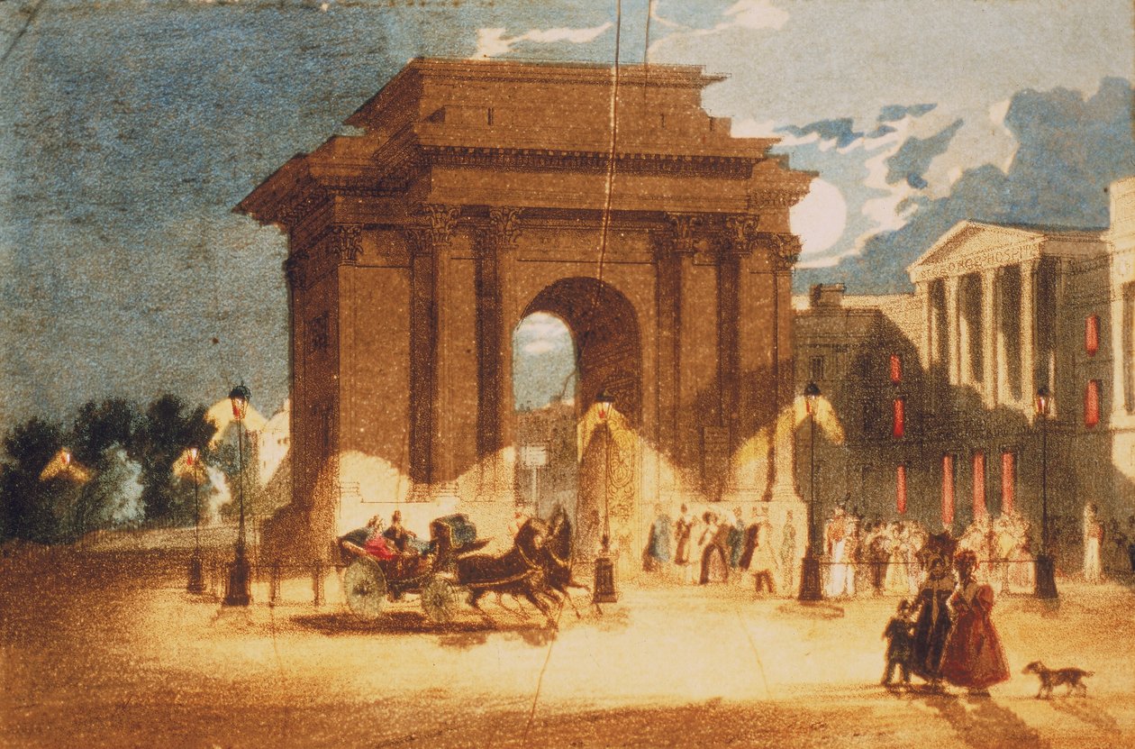 Hyde Park Corner, Westminster, London, c1835 av W Spooner
