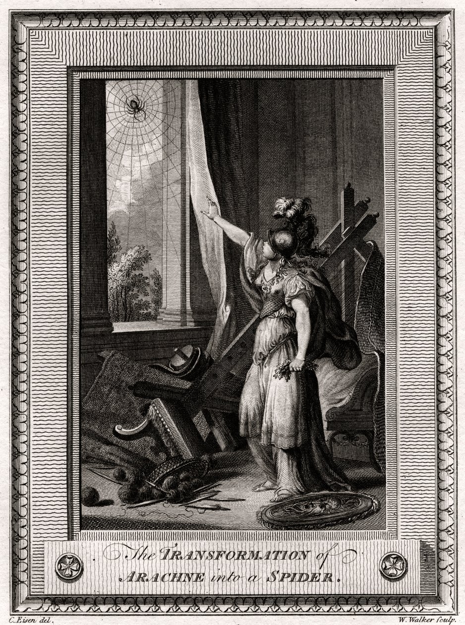 Transformasjonen av Arachne til en edderkopp, 1775 av W. Walker