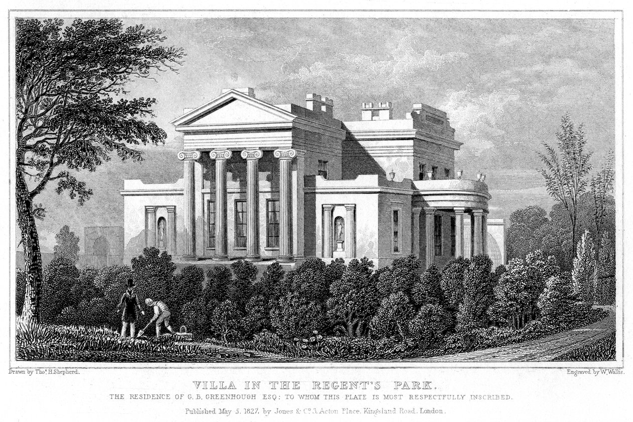 Villa i Regents Park, London, 1827. av W. Wallis
