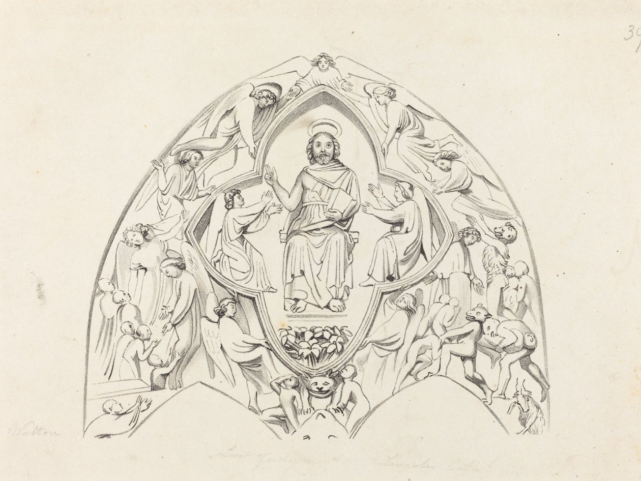 Siste dom, Lincoln Cathedral av W. Walton after John Flaxman