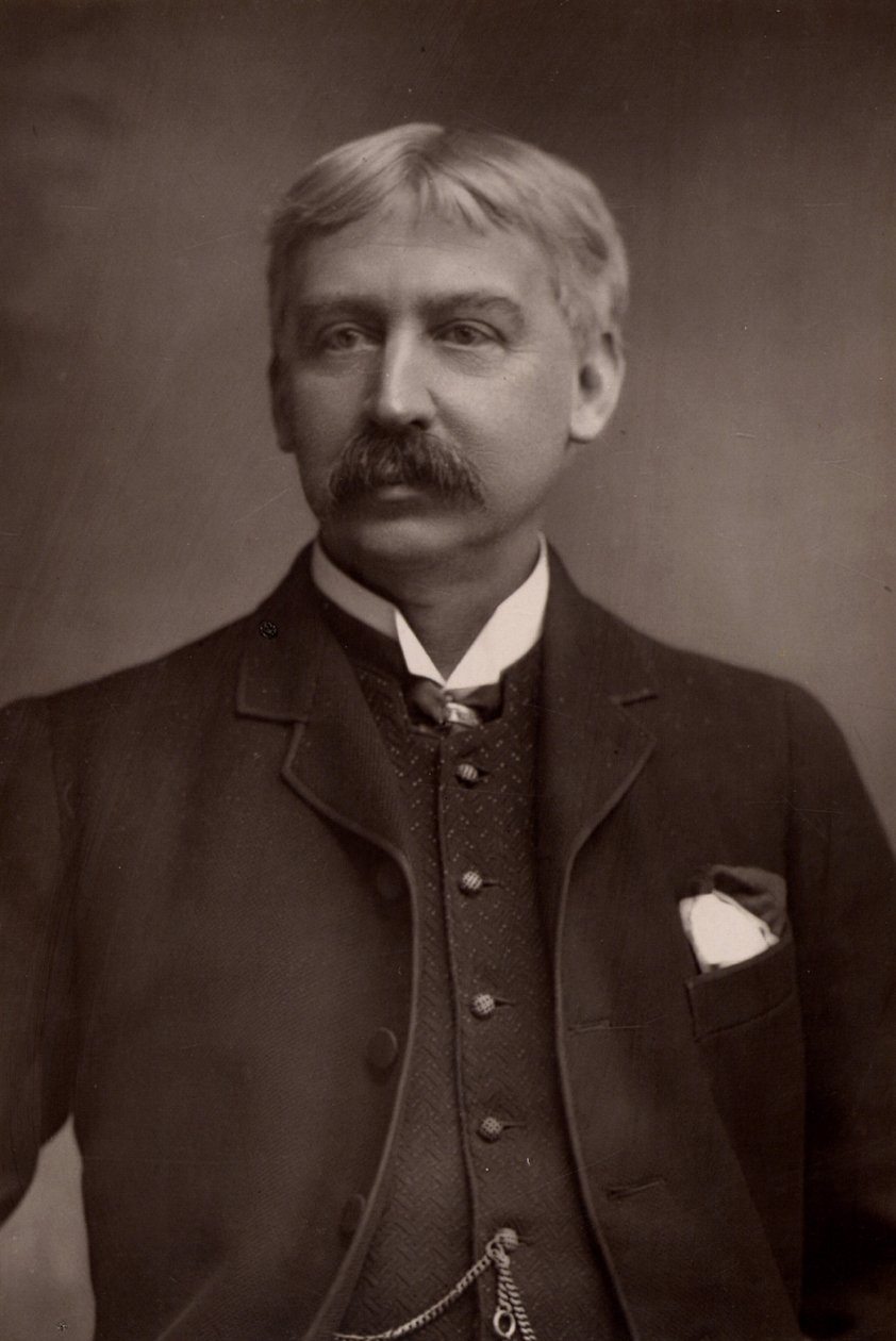 ""(Francis) Bret Harte (1836-1902) amerikansk redaktør og historieforfatter (woodburytype) av W. and D. (after) Downey