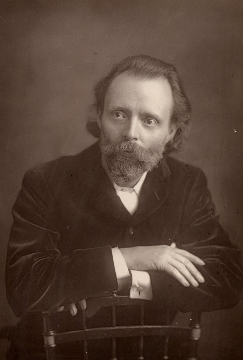 ""(Thomas Henry) Hall Caine (1853-1931) engelsk forfatter. Kompanjong av Dante Gabriel Rossetti på slutten av sistnevntes liv (1881-1882) (woodburytype) av W. and D. (after) Downey