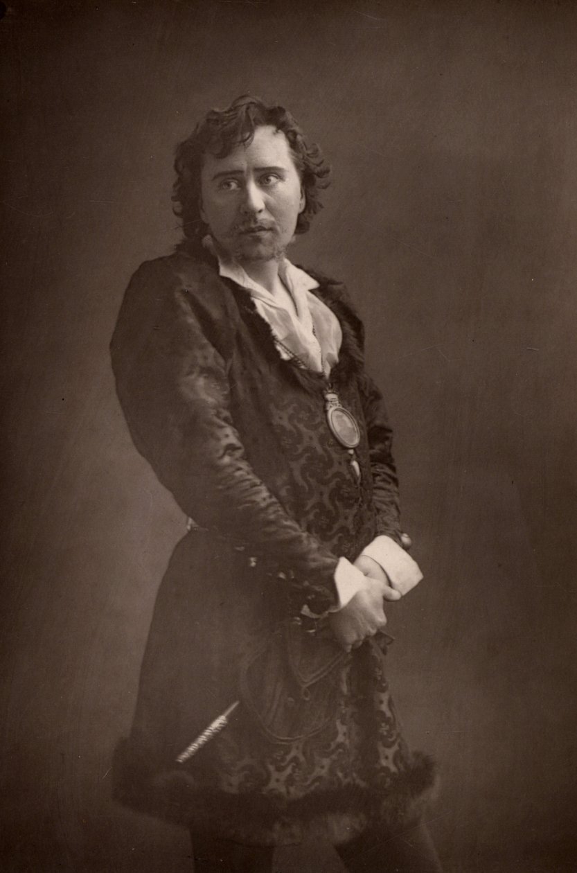 ""Herbert Beerbohm Tree (1853-1917) engelsk skuespiller-manager. Grunnlegger av Royal Academy of Dramatic Art (RADA). (Woodburytype) av W. and D. (after) Downey