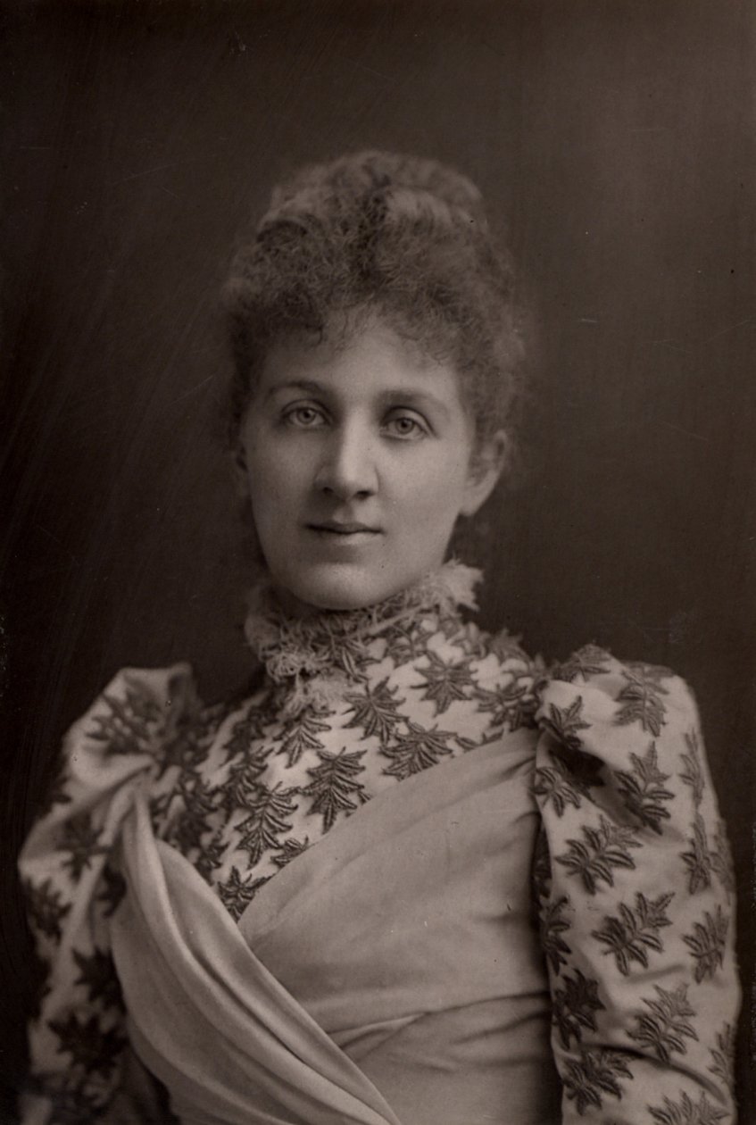 ""Liza Lehmann (Elizabetta Nina Mary Frederika Lehmann - 1862-1918) engelsk sopran og komponist. (woodbury type) av W. and D. (after) Downey