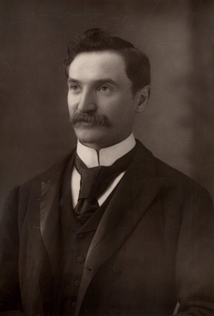 ""Solomon Joseph Solomon (1860-1927) engelsk portrett- og veggmaler. I første verdenskrig introduserte han bruken av kamuflasje i den britiske hæren. (woodburytype) av W. and D. (after) Downey