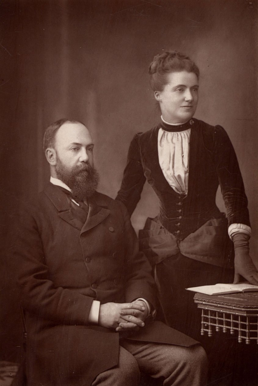 Charles og Emilia Wentworth Dilke (s/h-foto) av W. and D. Downey