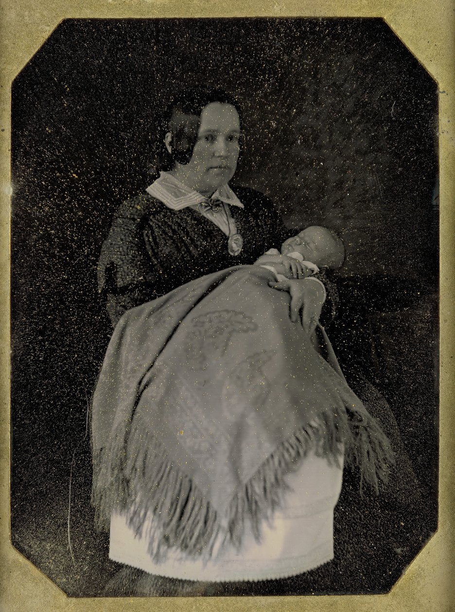 Mrs. Thomas Ustick Walter og hennes avdøde barn, ca. 1846. Skapere: W. & F. Langenheim, William Langenheim. av William and Frederick Langenheim